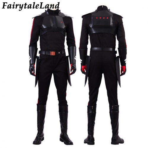 Adult Men Star Wars Cosplay Costume Inquisitor Cal Kestis Role-playing Battle Uniform Halloween  Party Outfit Full Props With Boots
