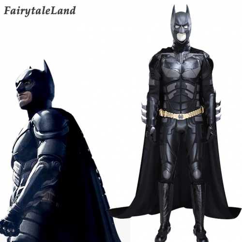 Batman Dark Knight Cosplay Costume Bruce Wayne Battle Uniform Halloween Outfit