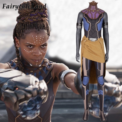 Adult Women Black Panther Cosplay Costume Panther Princess Shuri Outfit Halloween Masquerade Party Outfit Full Props With Shoes