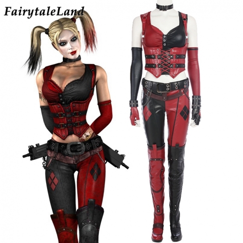 Game Batman Arkham City Harley Quinn Cosplay Costume