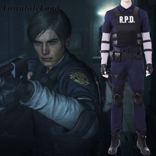 Resident Evil 2 Remake Leon Scott Cosplay Costume