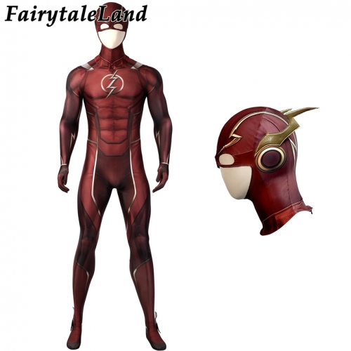 Game INJUSTICE 2 The Flash Cosplay Costume  Print Zentai Bodysuit