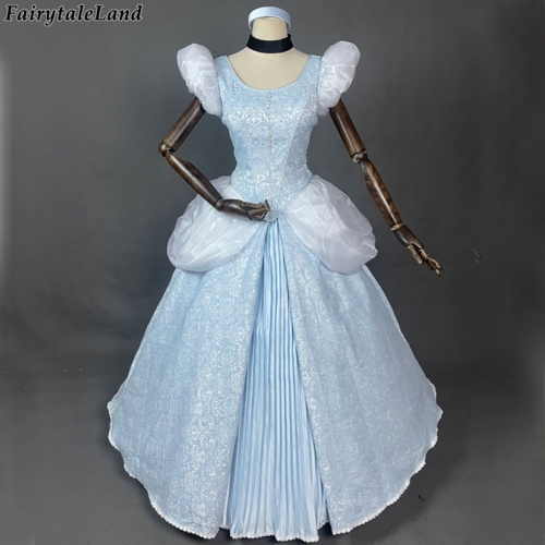 High quality Cinderella Cosplay Costume Princess Dress