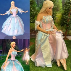 Swan Lake Odette From Barbie Cosplay Costume Halloween Princess Dress