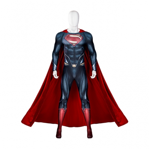 Superman Man of Steel Clark Kent Cosplay Costume Customizable With Cape
