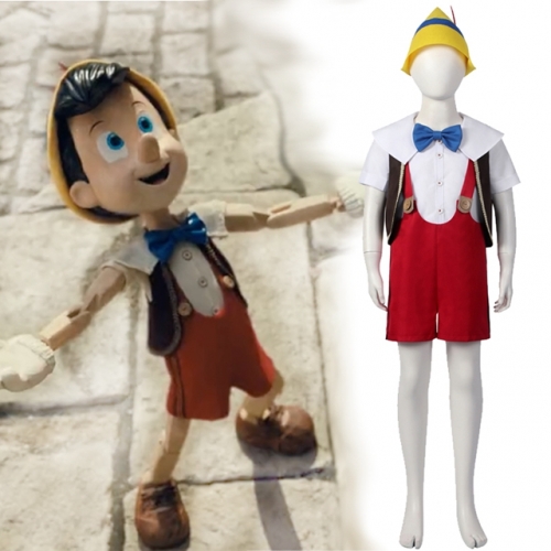 2022 Pinocchio Cosplay Costume for Boys Full set Outfit