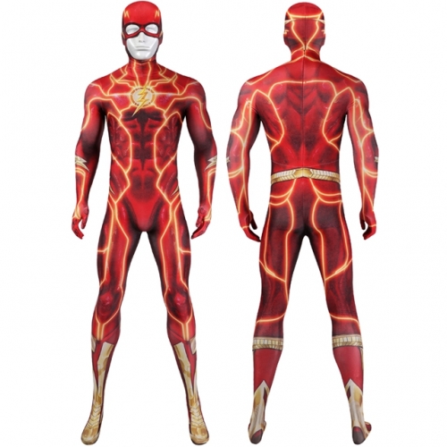 2023 Movie The Flash Barry Allen Cosplay Costume Printing Zentai