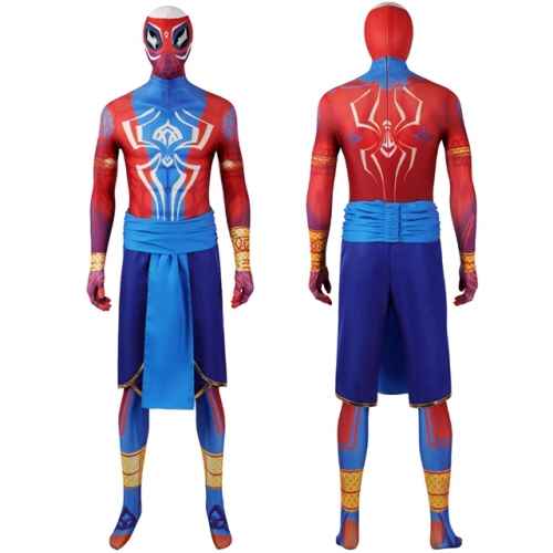 Across The Spider-Verse India Pavitr Prabhakar Suit Cosplay Costume Printing Zentai