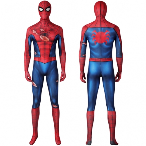 Marvel's Spider-Man PS5 Classic Suit Damaged Cosplay Costume Printing Zentai