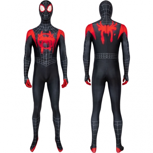 Spider-Man: Into The Spider-Verse Miles Morales COAT Cosplay Costume Printing Zentai