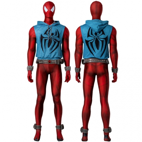 Spider Man Across The Spider Verse Scarlet Spider Ben Reilly Cosplay Costume