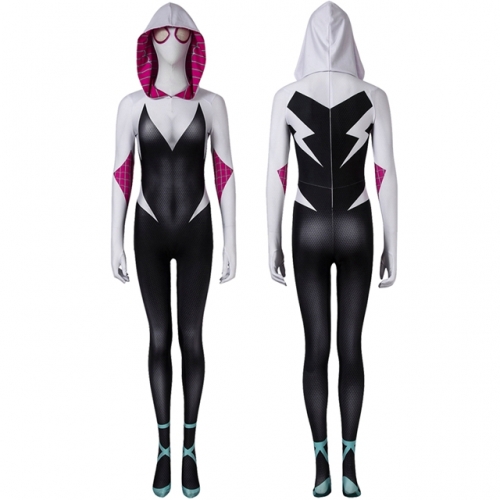 Spider-Man: Into The Spider-Verse Spider-Gwen Cosplay Gwen Stacy Costume Printing Zentai