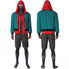 Spider-Man: Into The Spider-Verse Miles Morales COAT Cosplay Costume Printing Zentai