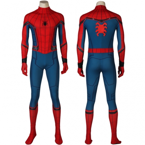 Spiderman Costume Homecoming Bodysuit With 3D Rubber Spider Emblem