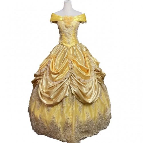 Beauty and the Beast Belle Cosplay Costume Princess Corset Skirt