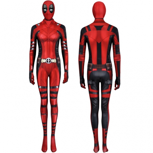 Deadpool 3 Lady Deadpool Cosplay Printing Jumpsuit