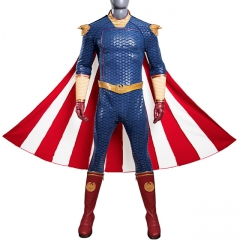 High Quality The Boys Homelander Dark Blue Cosplay Costume With Boots