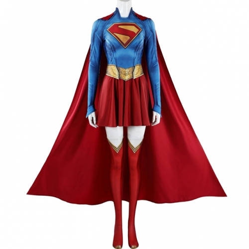 2026 Movie Supergirl Cosplay Printing Dress Heroine Costume