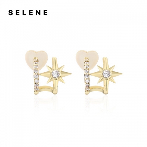 Earrings, alloy, 925 silver needle, anti-allergic