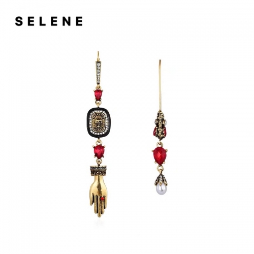 Earrings, alloy, anti-allergic