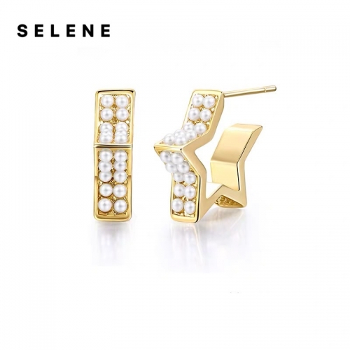 Earrings, alloy, anti-allergic