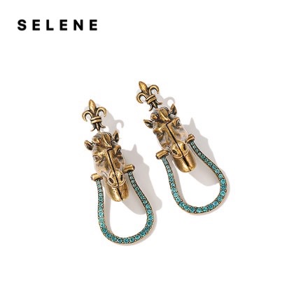 Earrings, alloy, anti-allergic