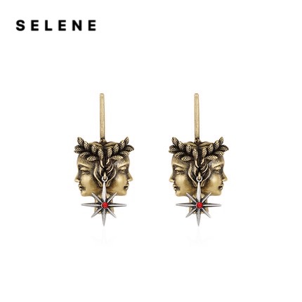 Earrings, alloy, anti-allergic