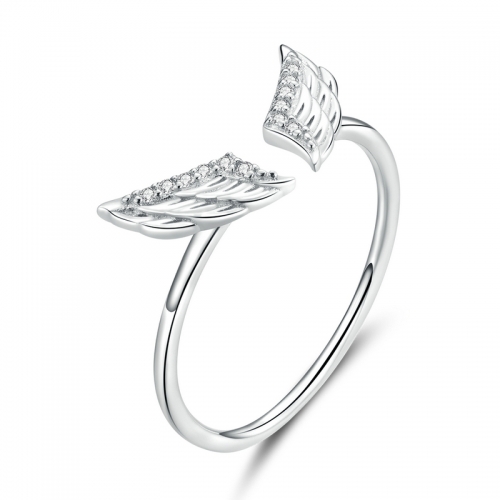 Ring, 925 silver, gold plated, cubic zirconia