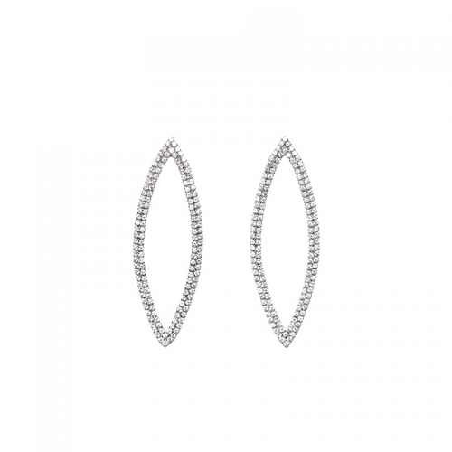 Arsis, boucles d'oreilles, cuivre, plaqué or, zircone cubique