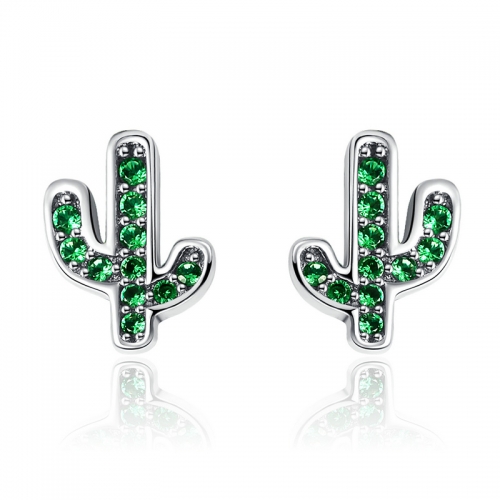 Earrings, 925 silver, cubic zirconia