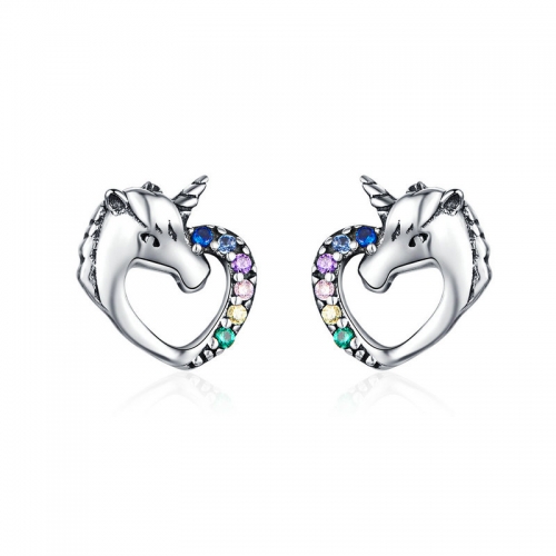 Boucles d'oreilles, argent 925, zircone cubique