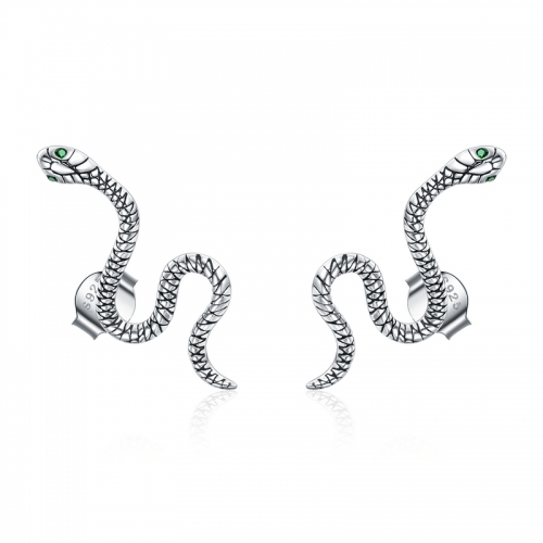 Boucles d'oreilles, argent 925, zircone cubique