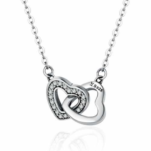 Necklace, 925 silver, cubic zirconia