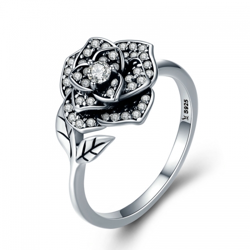 Ring, 925 silver, cubic zirconia