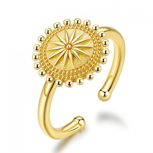 Ring, 925 silver, gold plated