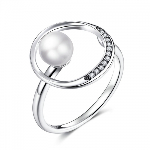 Ring, 925 silver, shell pearl