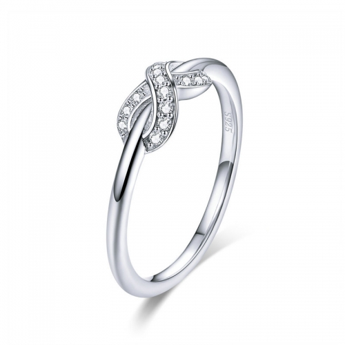 Ring, 925 silver, gold plated, cubic zirconia