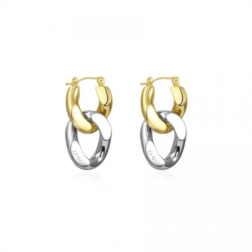 Earrings, alloy, gold plated
