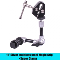 11'Silver Stainless Steel Mgic Grip +Super Clamp