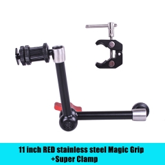 11' Red Stainless Steel Magic Grip+Super Clamp