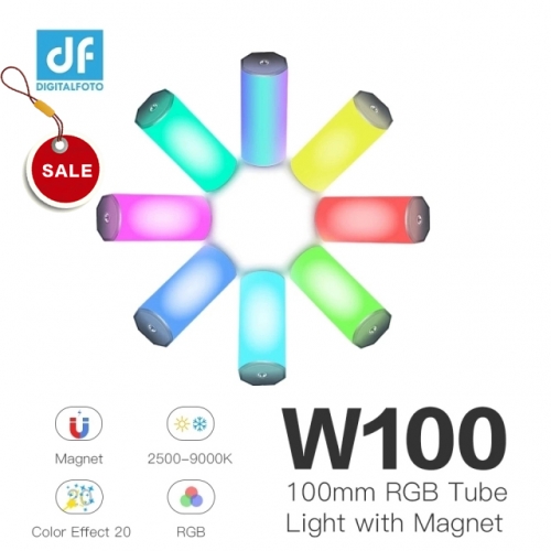 DigitalFoto W100,100mm RGB Tube Light with Magnet 6W