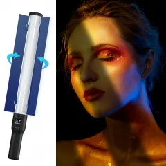 G60R 60CM 2500~9000K RGB LED Fill Tube Light With Barndoor 14 Color Effect