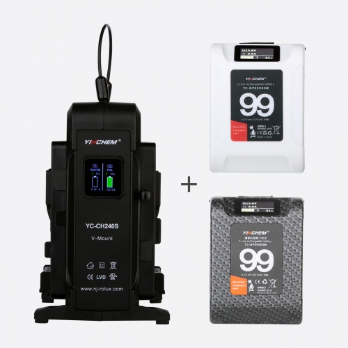 Dual 99Wh V Mount Battery and Adaptive Dual Charger Kit (mix)