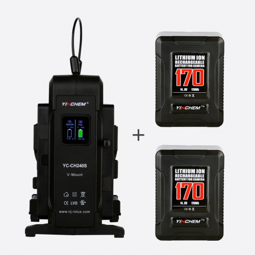 Dual 170Wh V Mount Battery and Adaptive Dual Charger Kit