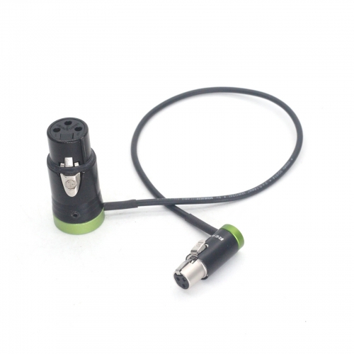 AR18  0.5m Short flat XLR 3-pin female to mini TA3F XLR female right-angle audio cable with flat cover XLR