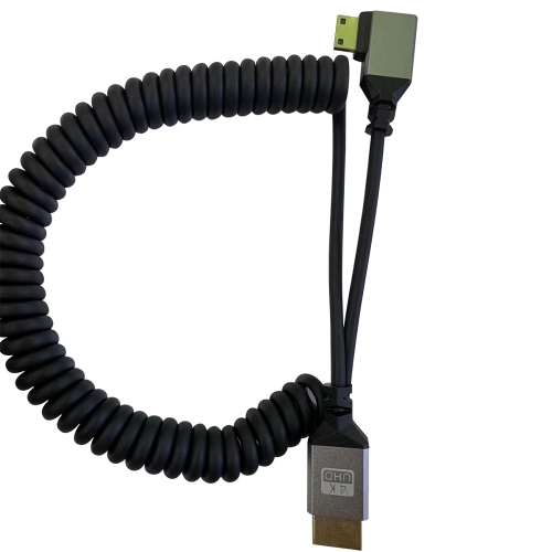 MINIR-HDMI Coiled Standard HDMI to Right-angle Mini HDMI Cable