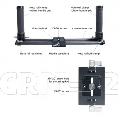 CRM-02 DUAL HANDLE GRIP ADAPTER FOR UNIVERSAL CAMERA GIMBAL