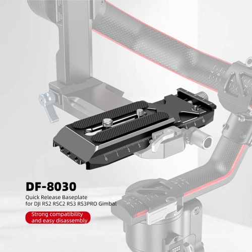 DF-8030  Quick Release Baseplate Manfrotto 501 Standard for DJI RS2 RSC2 RS3 RS3PRO Gimbal with/without Arca Swis Quick Release System