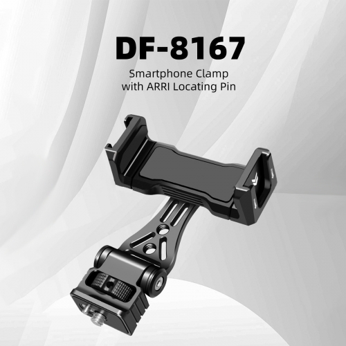 DF-8167 Smartphone Clamp with ARRI Locating Pin for ZHIYUN DJI Single handle Gimbal