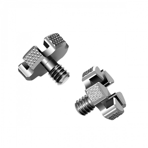 DF-6009  Stainless Steel 1/4-20” Knurled Captive Mounting Screws 2 Pieces